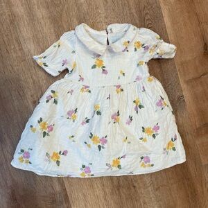 Cat and Jack Floral Kids Dress with Pink and Yellow Accents